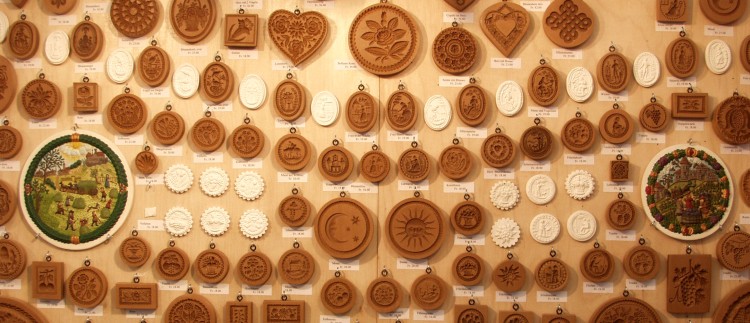 A wall full of molds